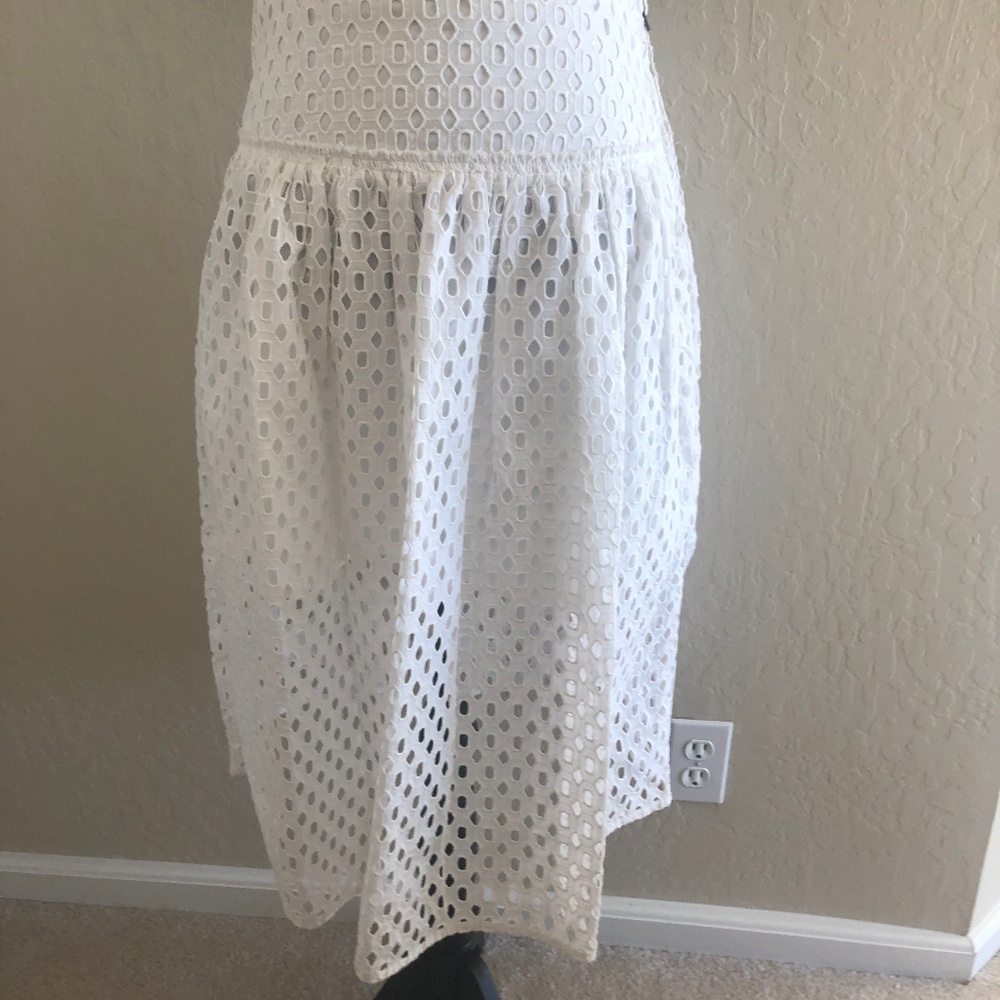 Banana Republic White Eyelet Midi Skirt